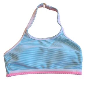 NWT So Pop-Stitch Ribbed High Neck Bikini Top In Mint